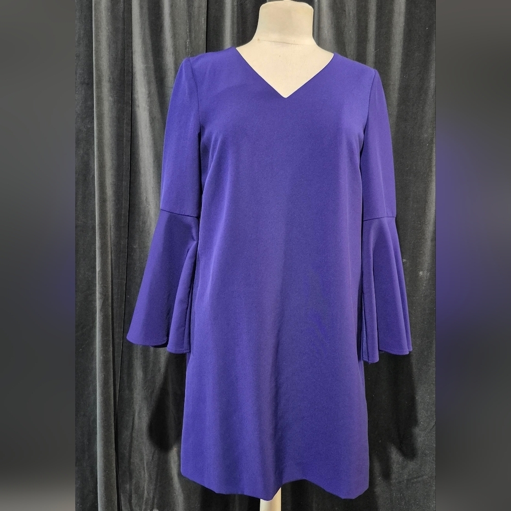 Tahari Women's Long Sleeve Dress in Rich Purple